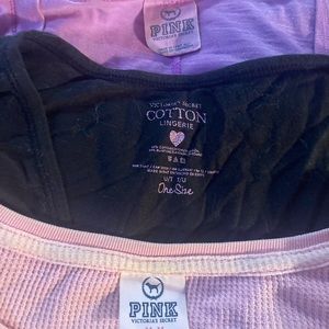 Lot of 3 loungewear t-shirts. 2 Pink brand, 1 Victoria’s Secret